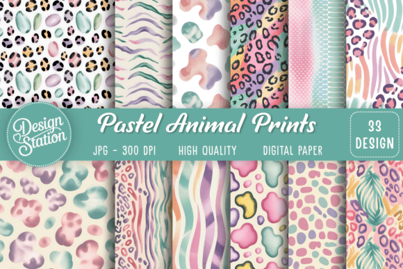 Download Pastel Animal Digital Prints Background - Premium Resources