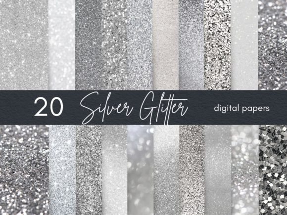 Download Silver Glitter Digital Paper Background - Glitter digital paper Collection