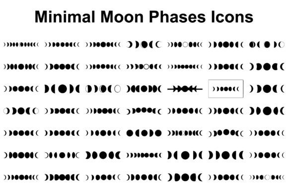 Download Minimal Moon Phases Icons - Premium Resources