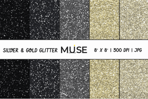 Download Silver Gold Glitter Digital Paper - Glitter digital paper Collection