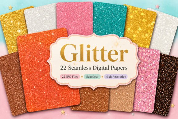 Download Glitter Digital Paper Bundle Set - Glitter digital paper Collection